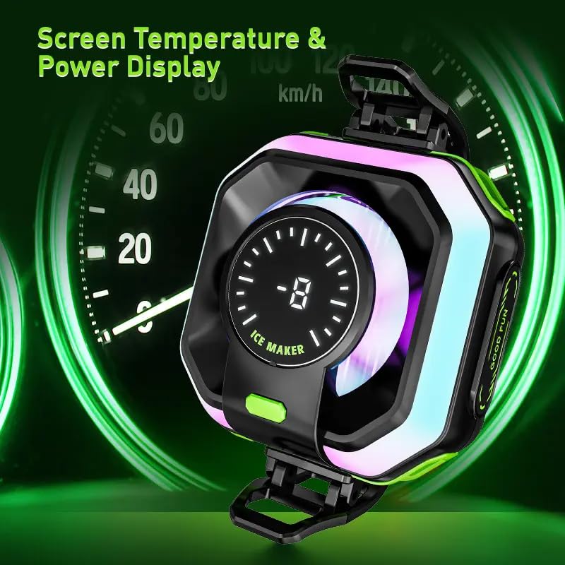 HK-5 Pro Magnetic/Detachable Grip Smartphone Cooler Fun For Gaming, Cell Phone Cooler For Ios/Android Semiconductor Heatsink Cooling Fan