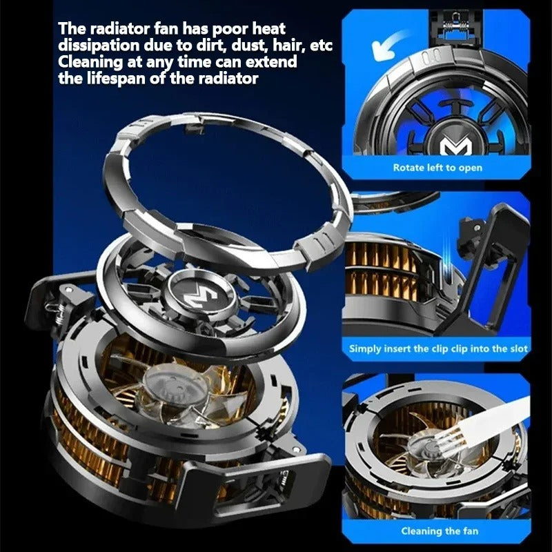 🎮 MEMO CX08 Magnetic 2-in-1 Mobile Cooler ❄️ Universal Semiconductor Cooling Fan for iOS & Android PUBG Gaming 🚀